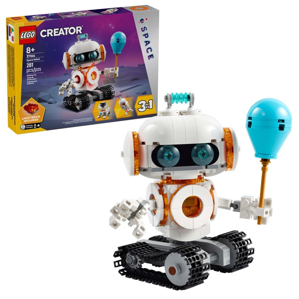 LEGO Creator 3-in-1 Space Building Toy - Robot, Spaceship, Robot Dog 31164